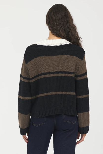 Woodland Stripe Collared Sweater CC13515