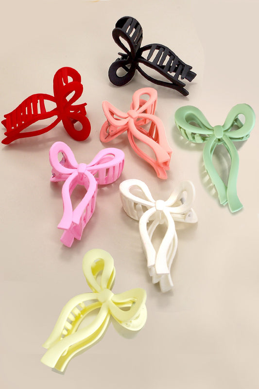 Matte Bow Hair Claw Clips 40H721