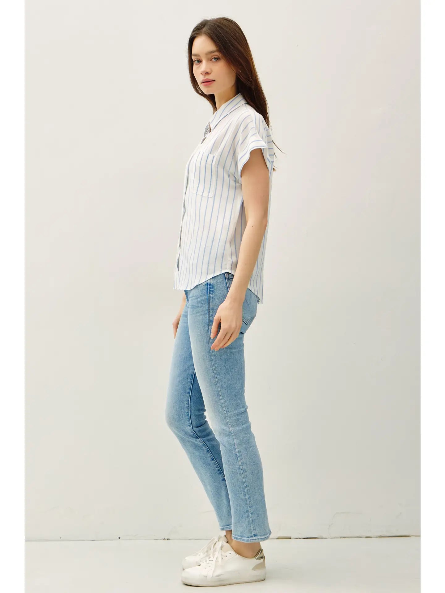 Short Sleeve Striped Shirt 19579