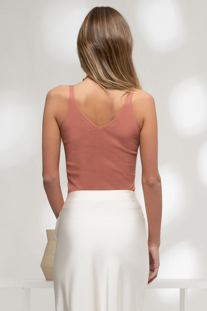 V Neck Sweater Knit Cami TW1358