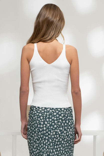 V Neck Sweater Knit Cami TW1358