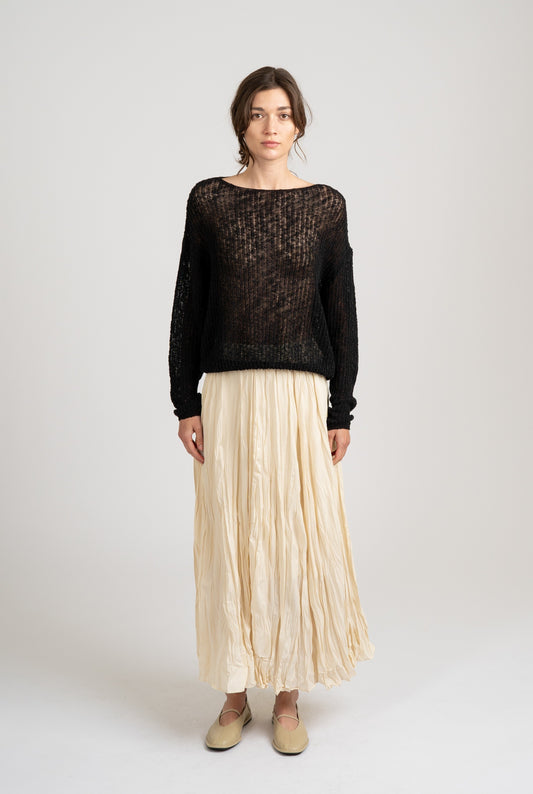 Elegant Crinkled Maxi Skirt 5134ESC