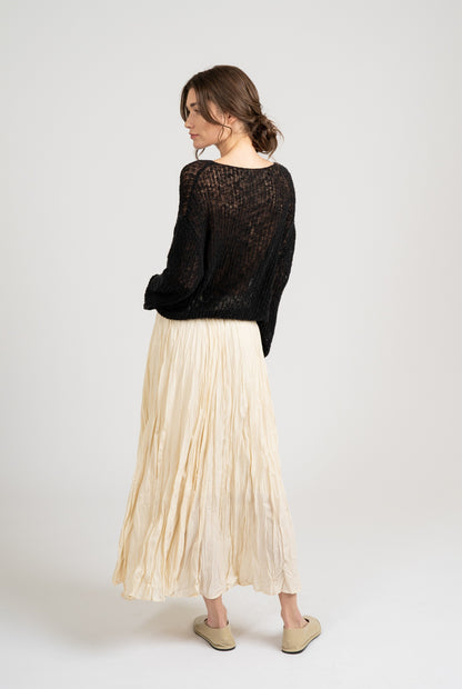 Elegant Crinkled Maxi Skirt 5134ESC