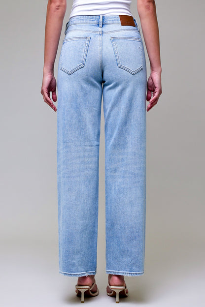 Light Wash Clean Low Rise Dad Jean HD9295D-LT