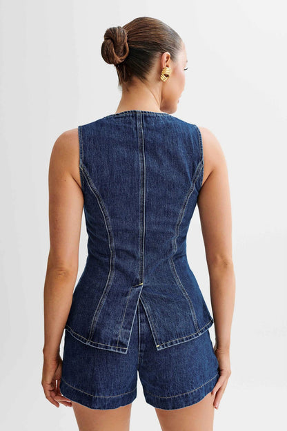 Denim Short Set BYC-16881-3-C