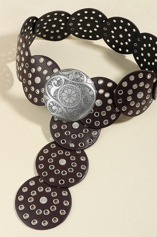 Metallic Western Wide Belted SAM2213