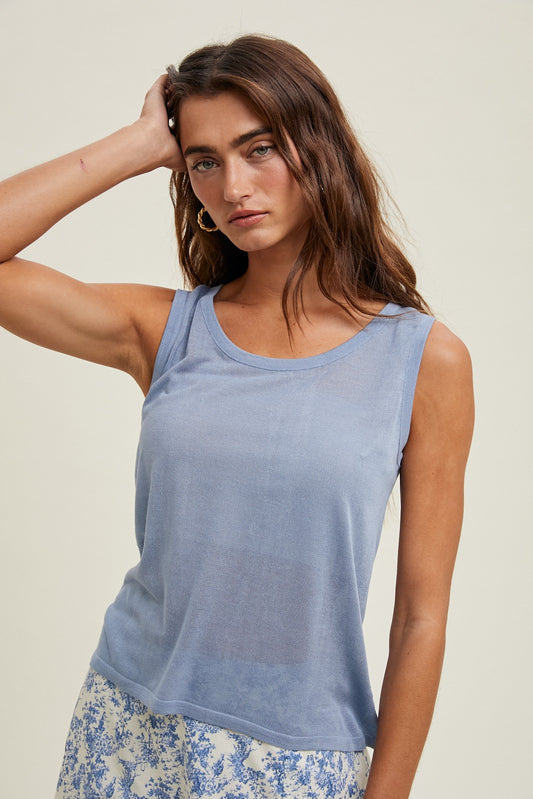 Lightweight Sweater Tank Top WL24-9927