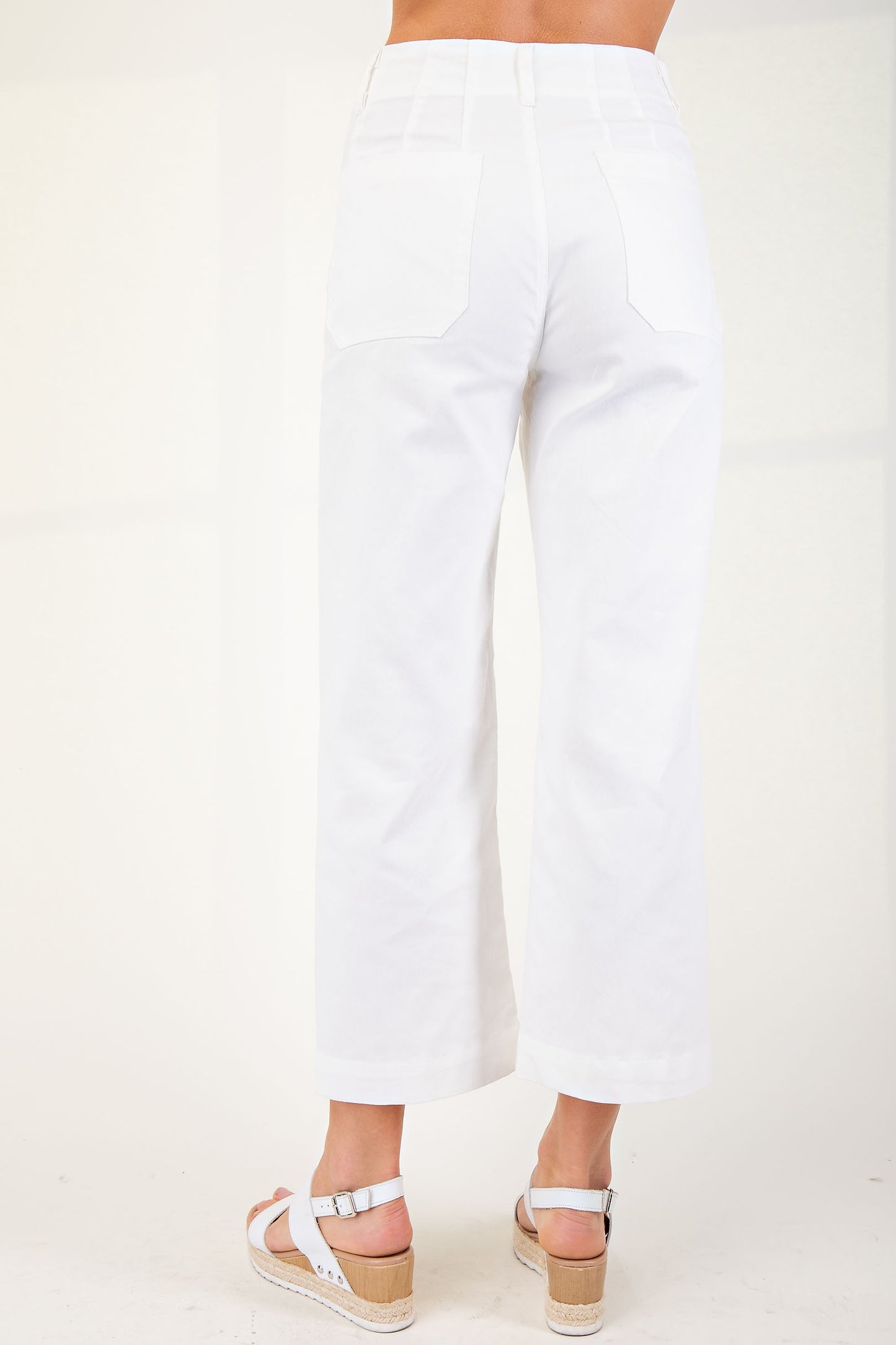 Ankle Cropped Summer Pants in Denim TG1175