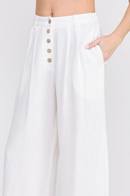 Soft Linen High-waist Palazzo Pants  AP8995