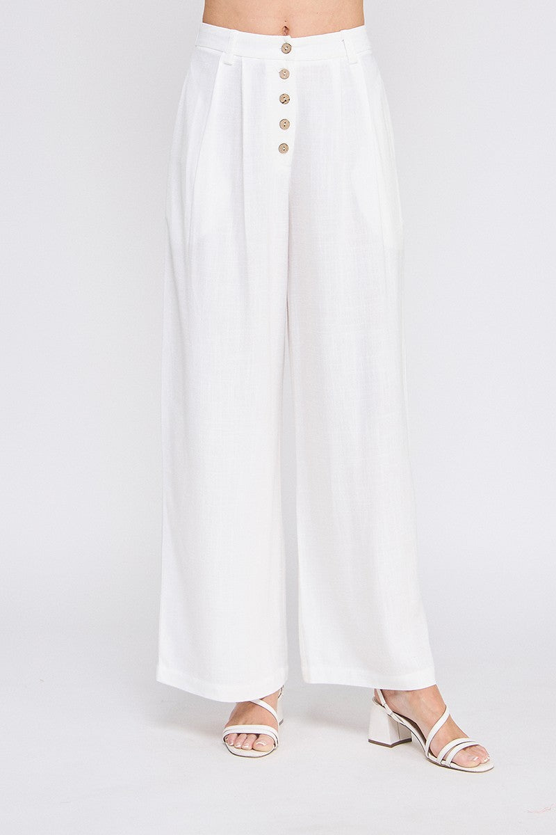 Soft Linen High-waist Palazzo Pants  AP8995