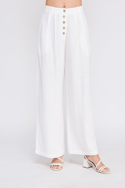 Soft Linen High-waist Palazzo Pants  AP8995
