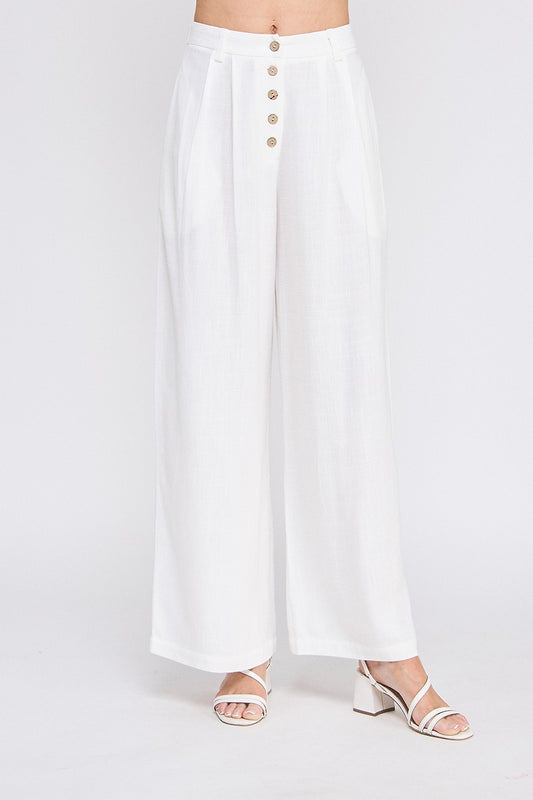 Soft Linen High-waist Palazzo Pants  AP8995