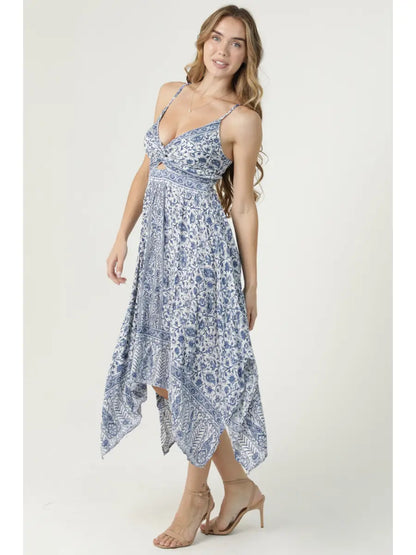 V Neck Maxi Dress C4921