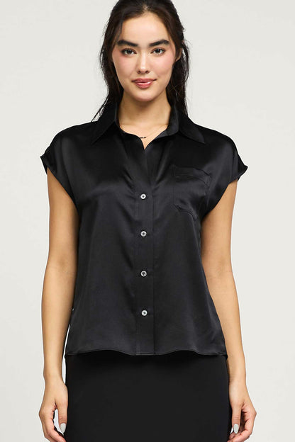 Silk Cap Sleeve Blouse  2530220-2