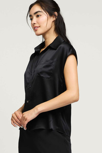 Silk Cap Sleeve Blouse  2530220-2