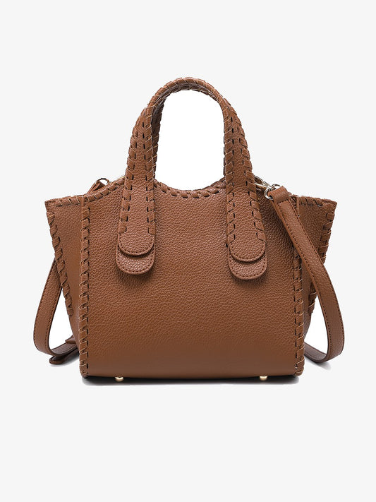 Marla Whipstitch Shaped Satchel M2683