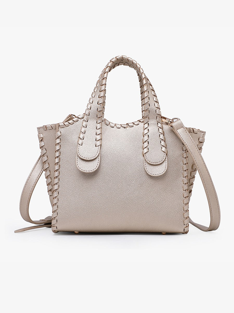 Marla Whipstitch Shaped Satchel M2683