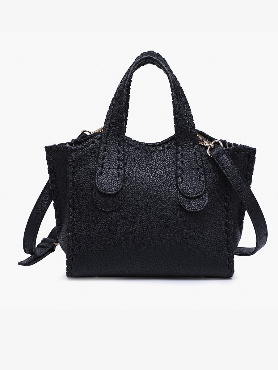 Marla Whipstitch Shaped Satchel M2683