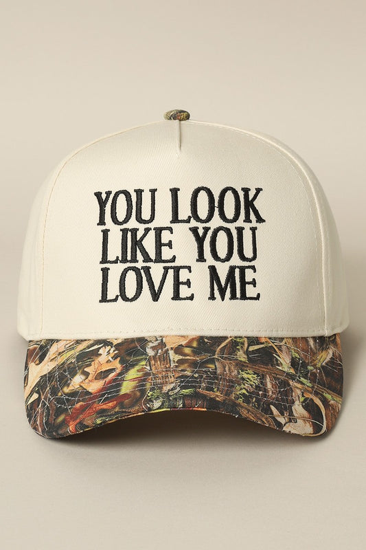 You Look Like You Love Me Embroidery Camo Trucker Hat 2-LCAP5276MR
