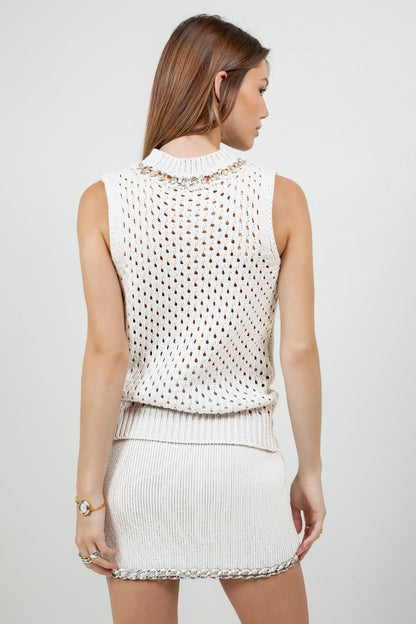 Knitted Sweater Top T13450-01-WC