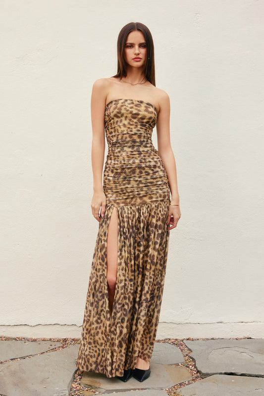 Scared Me Elastic Tube Top Dress FD13082-CP585