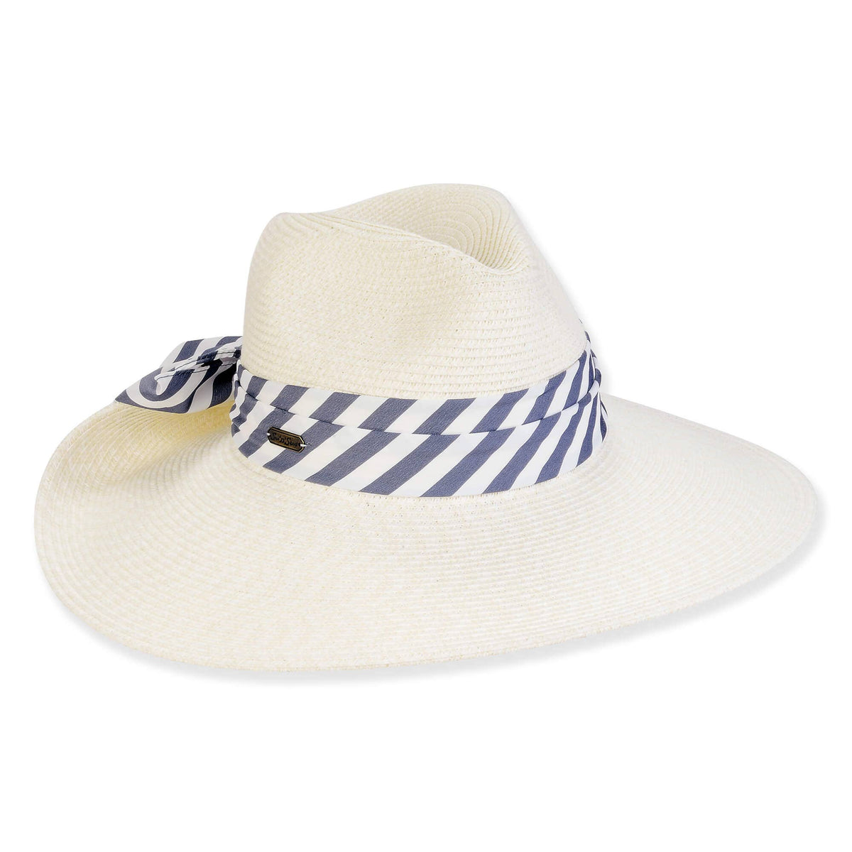 White Paperbraid Turn Up Hat
