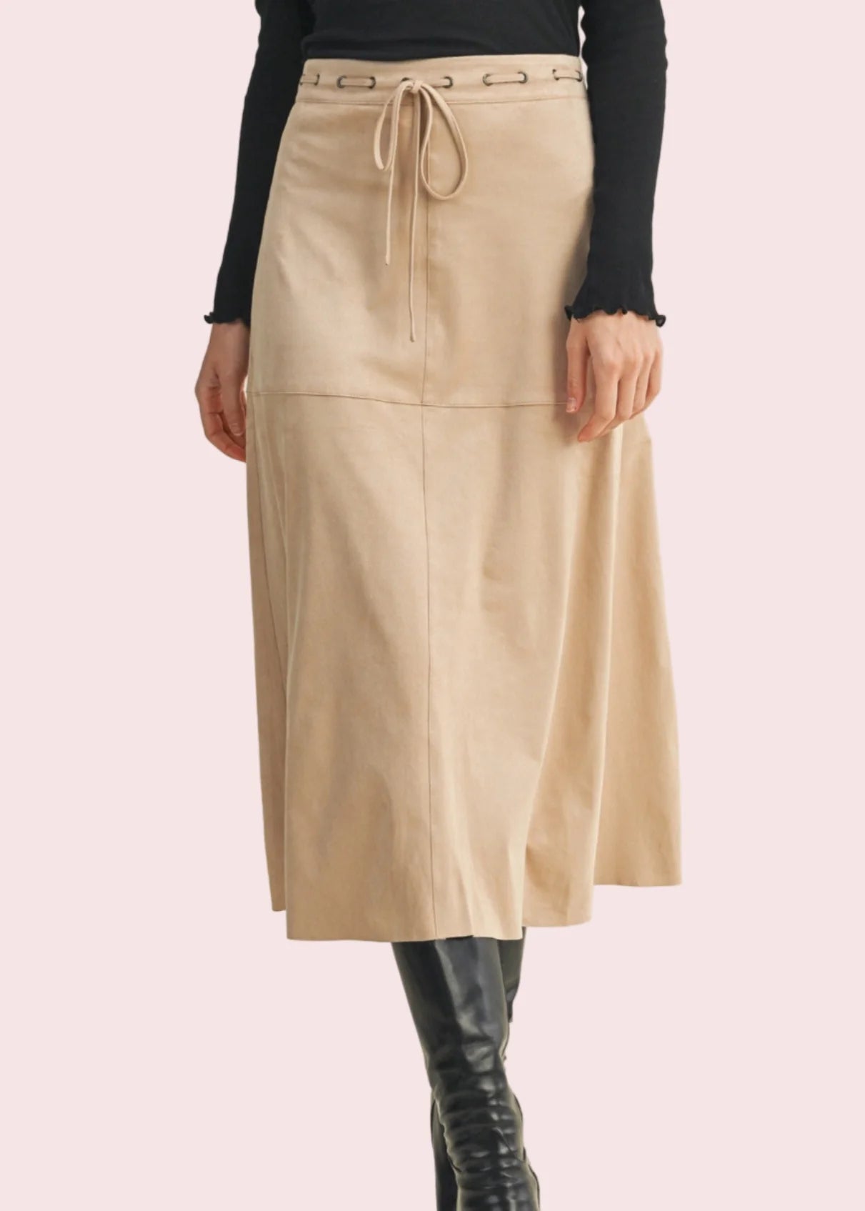 Faux Suede Skirt S25226