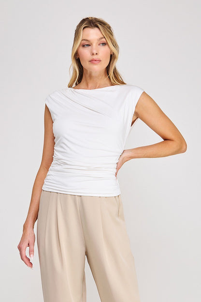 Sleeveless Scrunch Top  AT9515