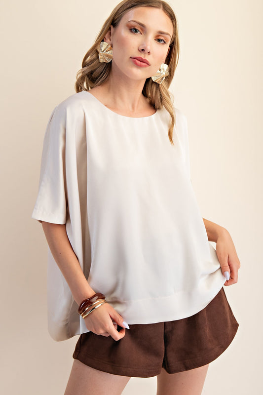 Round Neck Oversized Top GT9244