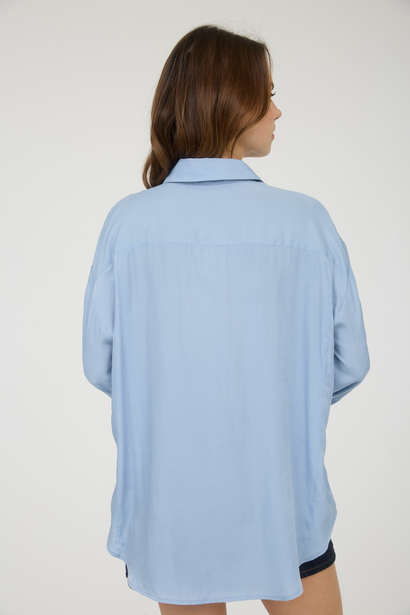 Oversized Button Down Long Sleeve Shirt TW1413