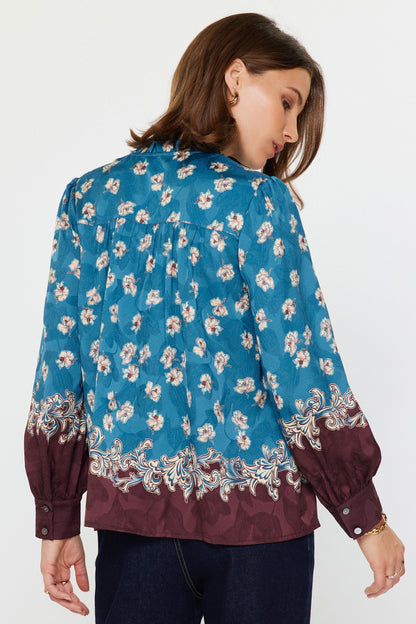 Floral Printed Long Sleeve Blouse 2630047