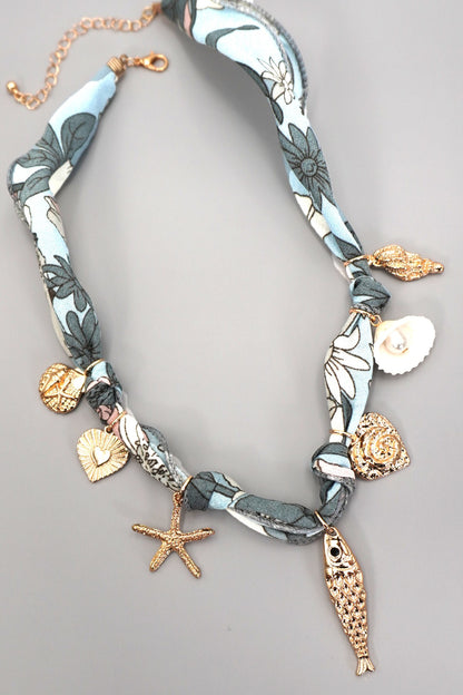 Scarf Charm Necklace-fish Heart Seashell Conch 80N92324