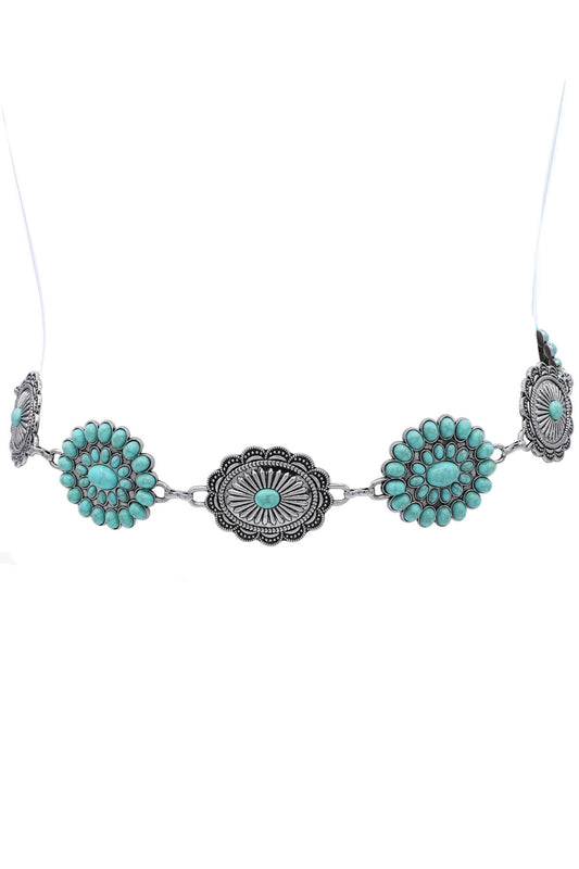 Metal Boho Bloom Metal Chain Belt 47117-BT