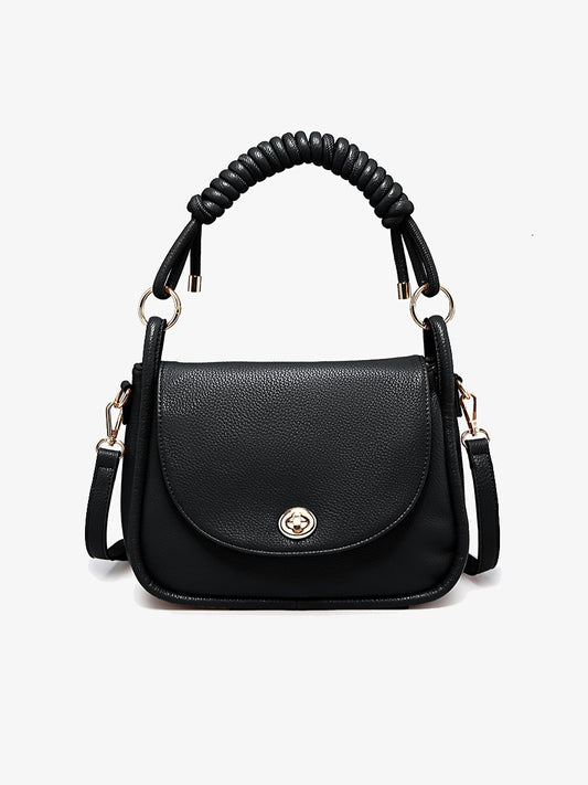 Effie Messenger Satchel Bag W/ Knotted Handle M2766
