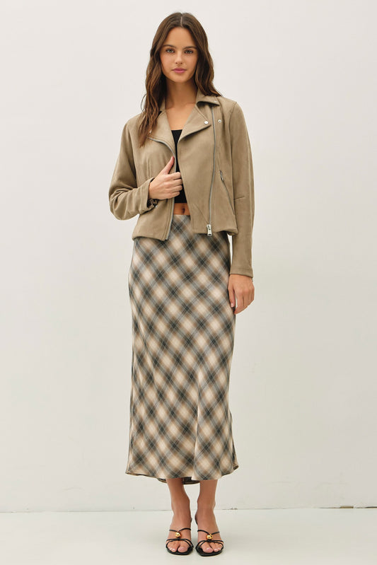 Buttery Suede Feel Moto Utility Jacket 31591