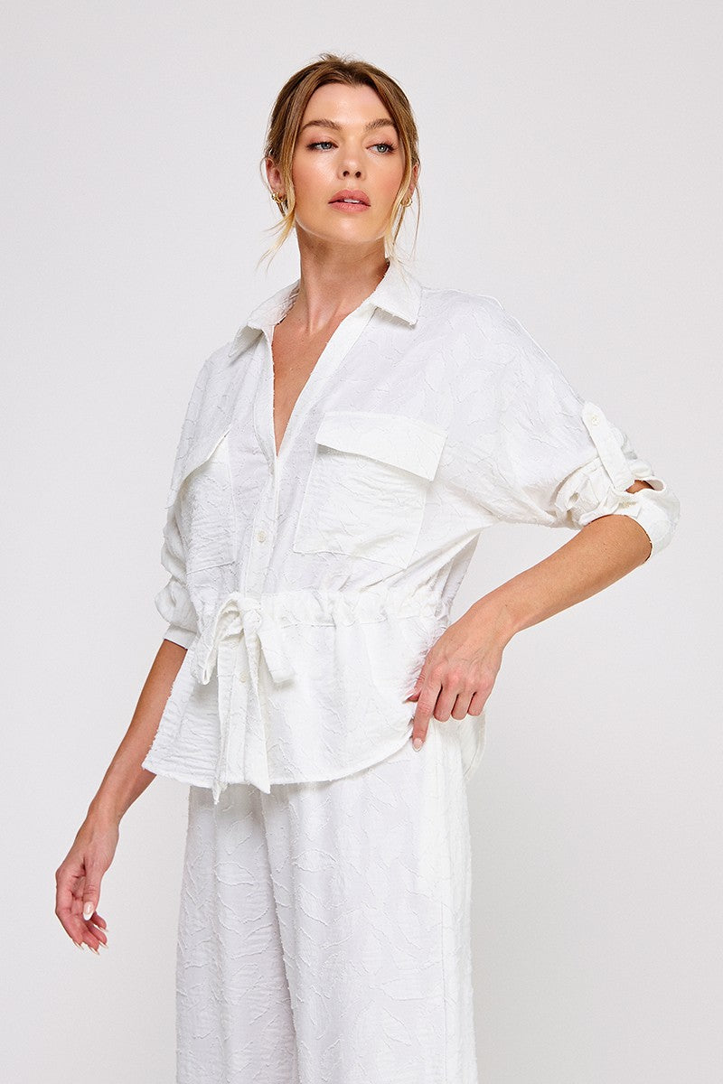 Jacquard Utility Blouse  AT9596