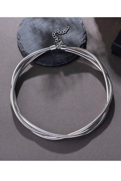 Snake Chain Multi-layer Metal Necklace Q2A2647