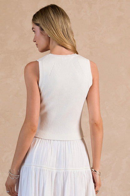 Ribbed Knit Sweater Vest  2640019