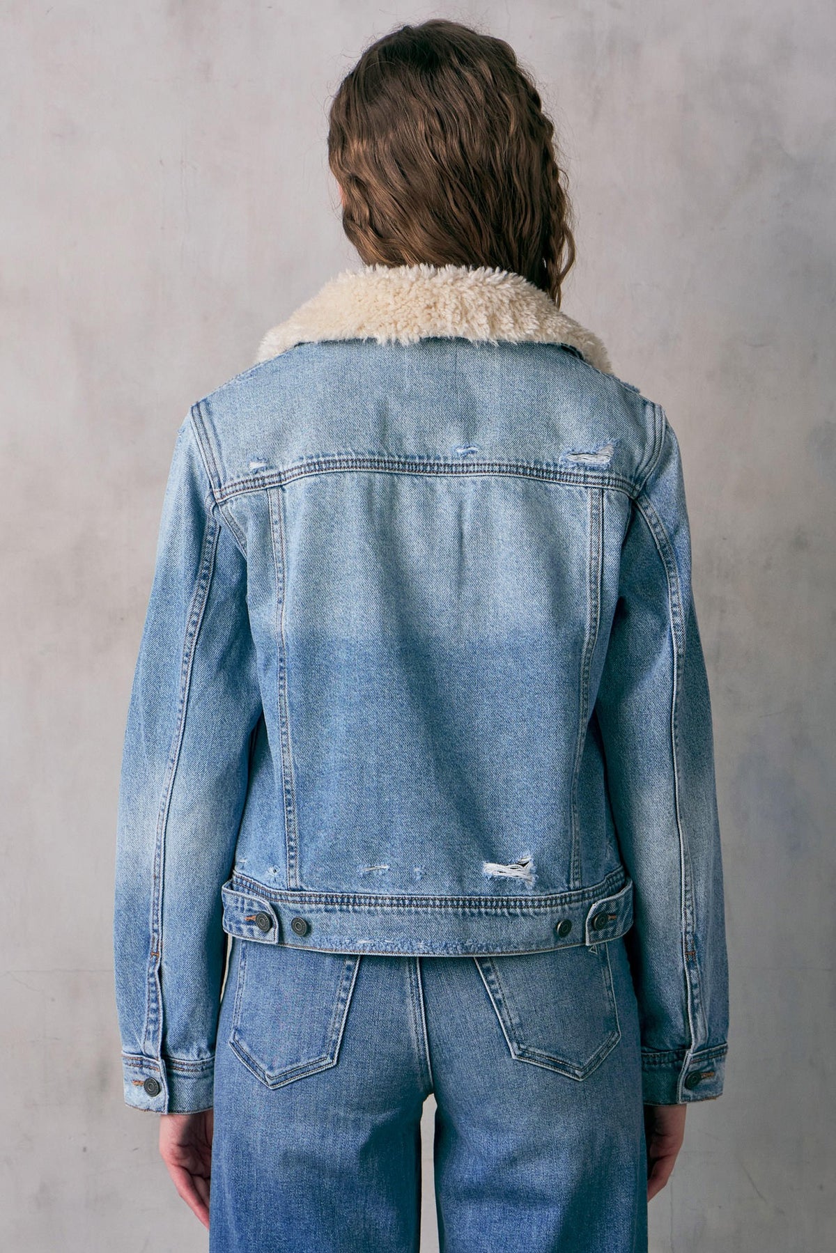 Basic Jacket With Fur Collar  HD897J-FUR