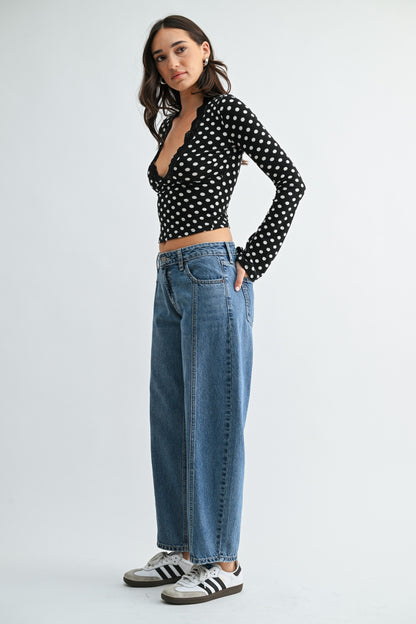 Seamed Barrel Jean  DP911N