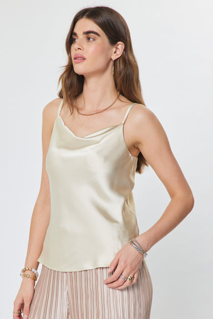 Cowl Neck Satin Cami Top  1930508-2