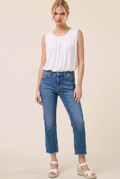 Bubble Hem Sleeveless Top  15561