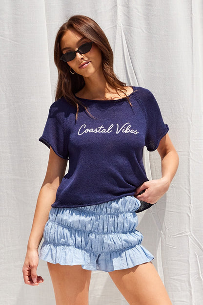 Graphic Knit Top IM9356