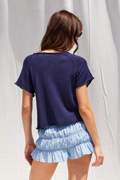 Graphic Knit Top IM9356