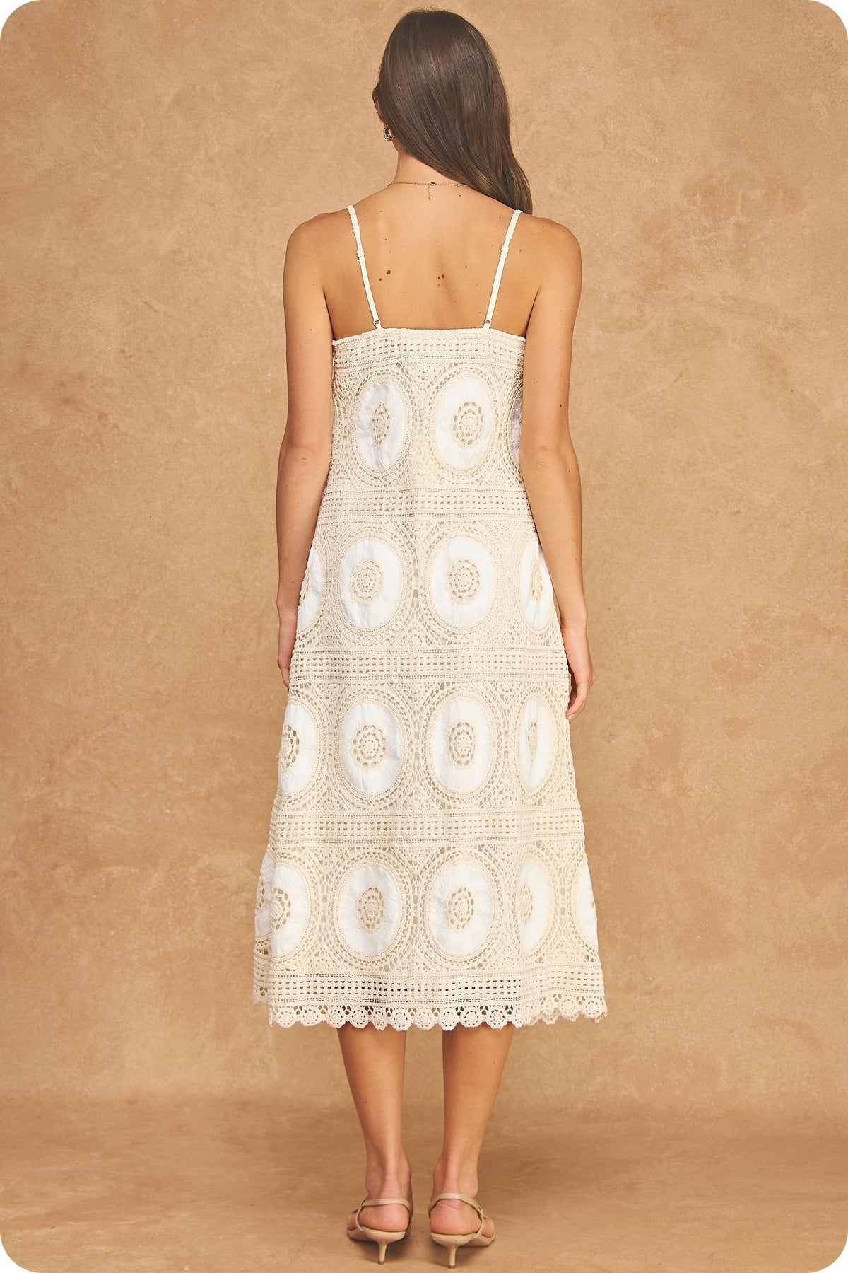 Medallion Crochet Midi Dress SSB-D-11290-H
