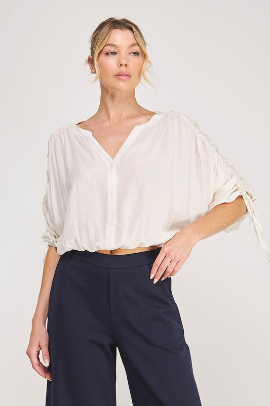 Textured Button Up  AT6019