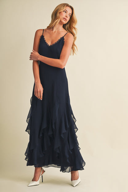 Scallop-lace Ruffle Dress S27031