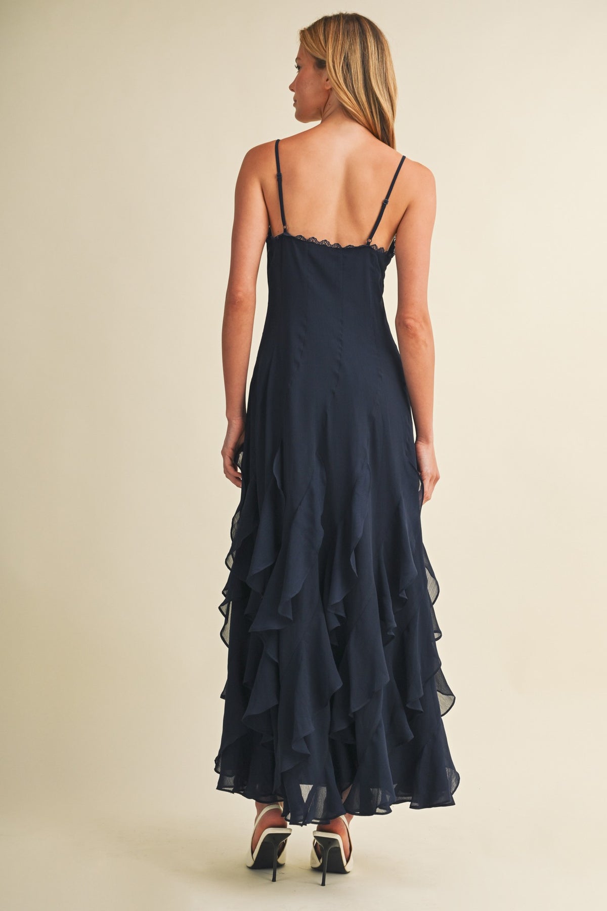 Scallop-lace Ruffle Dress S27031