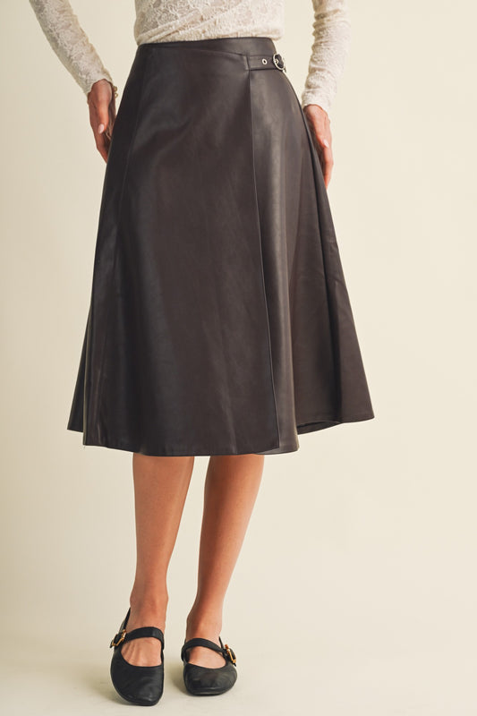 Coated Buckle Skirt  S26623