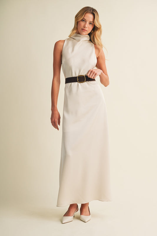 Draped Cowl-neck Dress  S27015